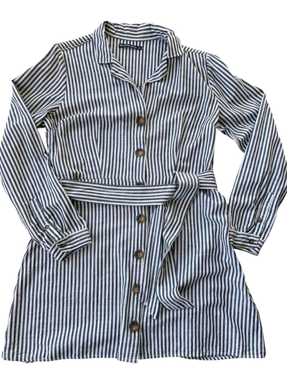 Abercrombie & Fitch Striped Shirt Mini Dress